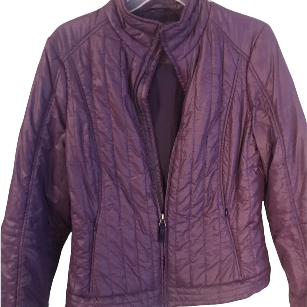 Prana Womens Plum Quilted Jacket Sz Medium